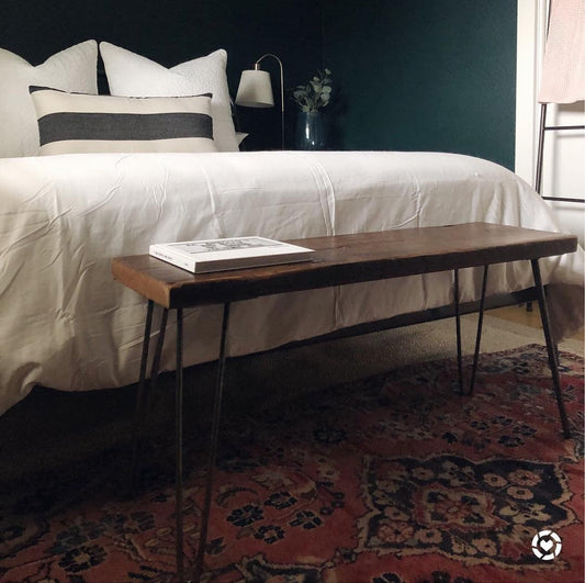 Bedside bench Wood Bench Seat entry bench 20 different colors to choose from - Online Wood Worker