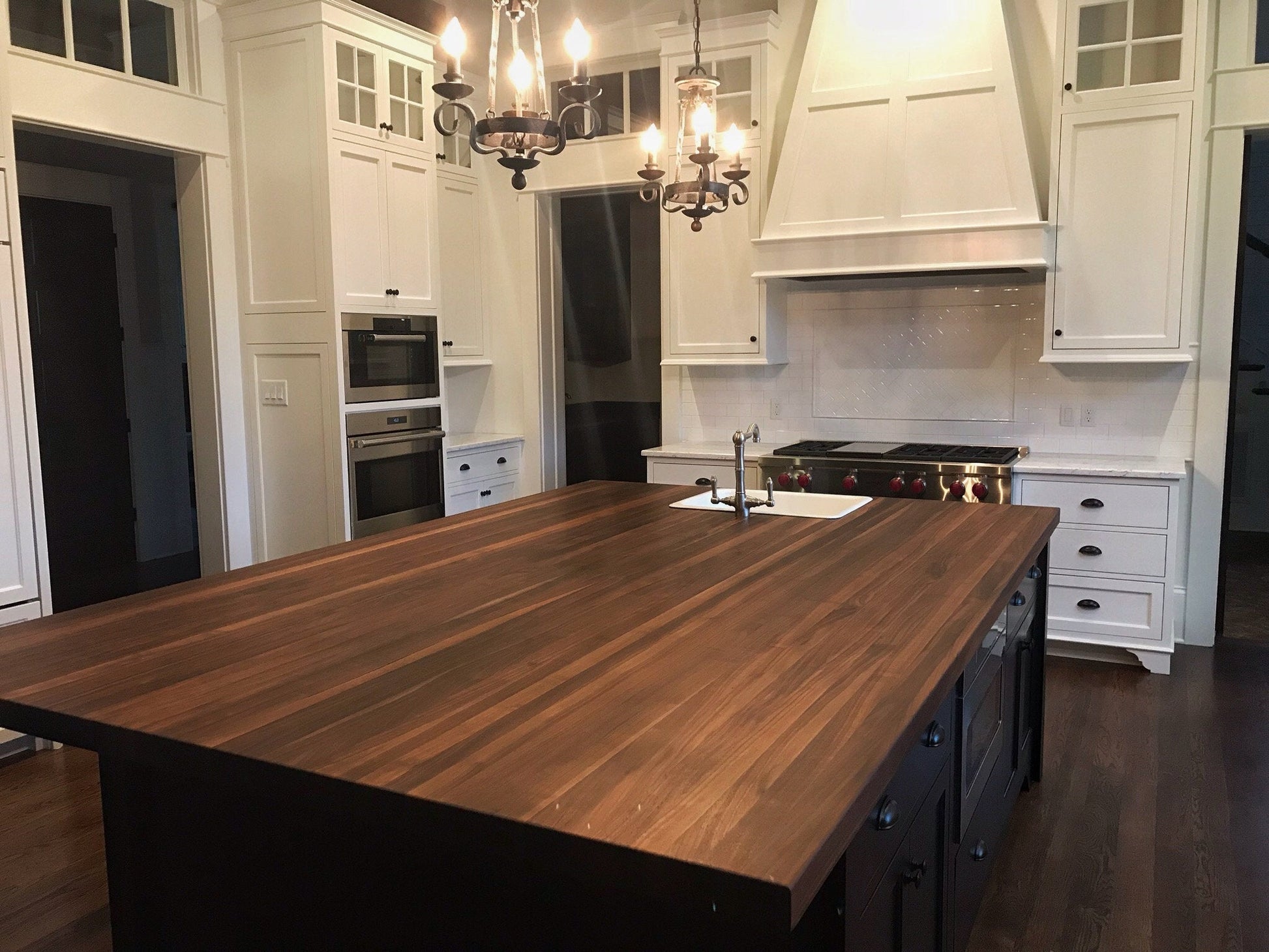 Walnut Countertop Kitchen Island Top - Solid Wood Butcher Block - Various Colors and Size - Online Wood Worker