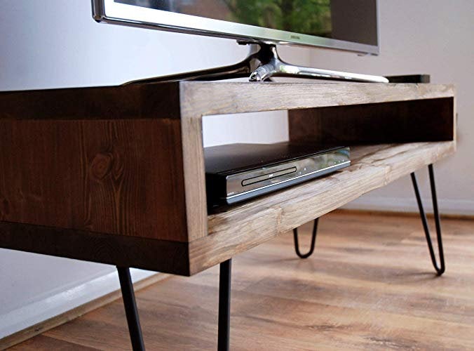 TV Stand media center console mid century modern Offered in several colors - Online Wood Worker