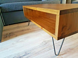 Coffee Table Rustic mid century modern with Hairpin Legs Offered in several colors - Online Wood Worker