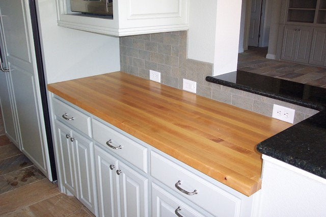 Maple Countertop Kitchen Island Top - Solid Wood Butcher Block - Offered in Several Colors - Online Wood Worker