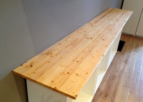 Pine Countertop Kitchen Island Top - Solid Wood Butcher Block - Offered in Several Colors - Online Wood Worker